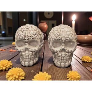 New Sugar Skull Halloween Salt & Pepper Shakers Salt N Pepper Dinning Decor
